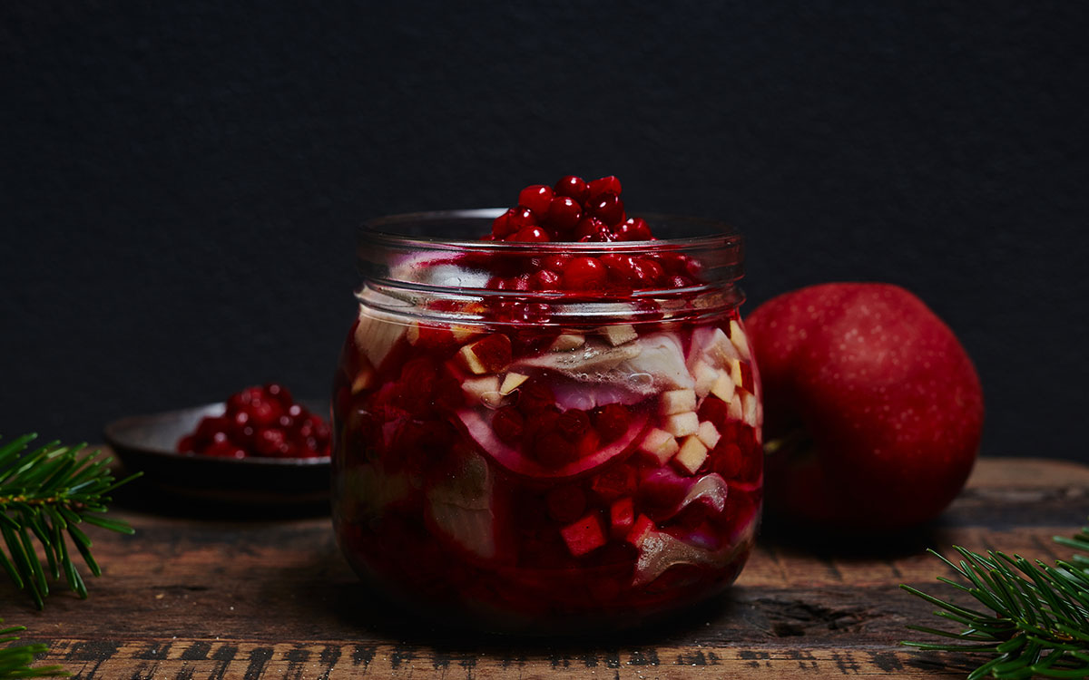 Abba recept äpple lingon pepparrot sill