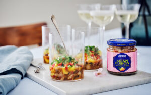 Sillceviche i glas med Abba Asian Fusion